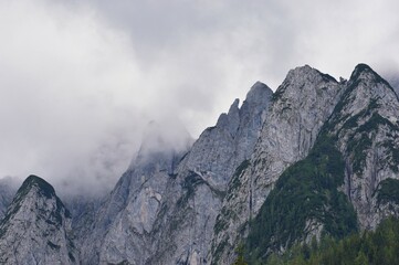 Rocky peaks of mountains in Alps, Austria