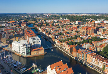 Fototapeta na wymiar aerial view of Gdansk, Poland