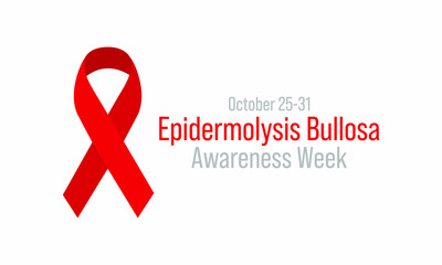 Vector illustration on the theme of Epidermolysis Bullosa awareness week observed each year from October 25 to 31.