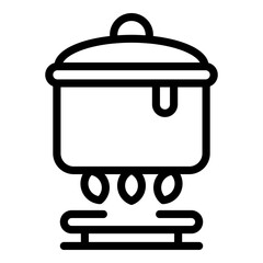 Saucepan icon. Outline saucepan vector icon for web design isolated on white background