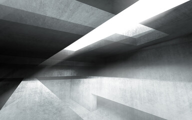 Abstract concrete interior background, 3d render