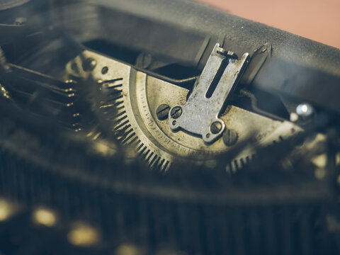 detail of an old typewrite