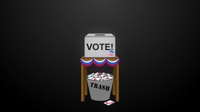 USA Election Rigging Animation on Black