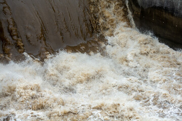 HYDROELECTRIC POWER STATION . WEIR SYSTEM - WASSERKRAFTWERK - WEHRANLAGE