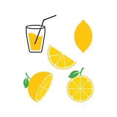 Fresh Lemon icon vector illustration design