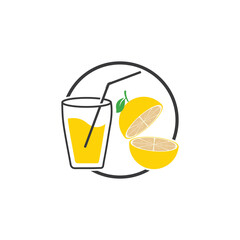 Fresh Lemon icon vector illustration design