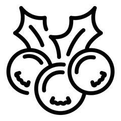 Ash berries bunch icon. Outline ash berries bunch vector icon for web design isolated on white background