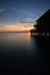 sunset on the lake