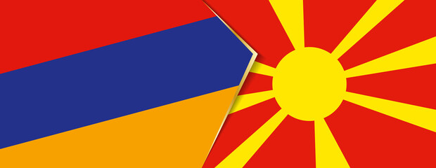 Armenia and Macedonia flags, two vector flags.