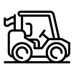 Golf machine icon. Outline golf machine vector icon for web design isolated on white background