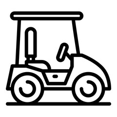 Caddy icon. Outline caddy vector icon for web design isolated on white background