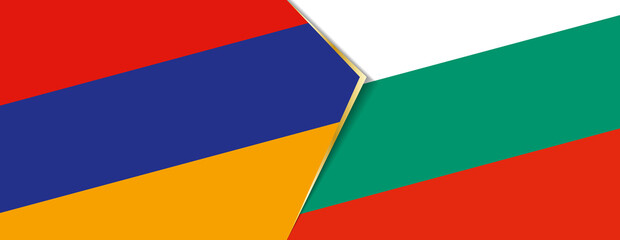 Armenia and Bulgaria flags, two vector flags.