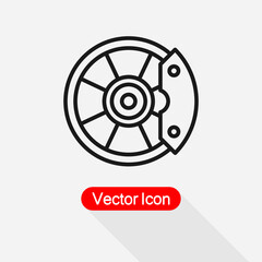 Obraz premium Disc Brake Icon Vector Illustration Eps 10