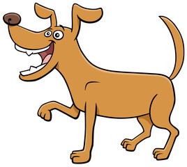 cartoon playful dog funny animal character