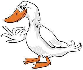 cartoon duck farm bird animal character