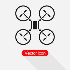 Drone Icon, Copter Sign, Quadcopter Icon