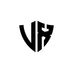 Obraz premium VX monogram logo with shield shape design template