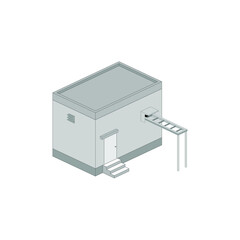 Cell Site Cabin is the control unit for both internet and power cables as well as various control systems.