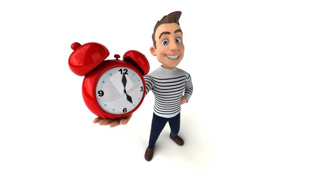 Fun 3D cartoon man with alpha channel