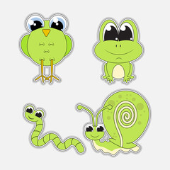 illustration vector graphic of cute animal character cartoon isolated, perfect for cover, book, birthday card, gift card, wrap paper, sticker, t-shirt, memo, decoration