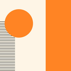 Abstract composition with geometric shapes. Vector illustration.