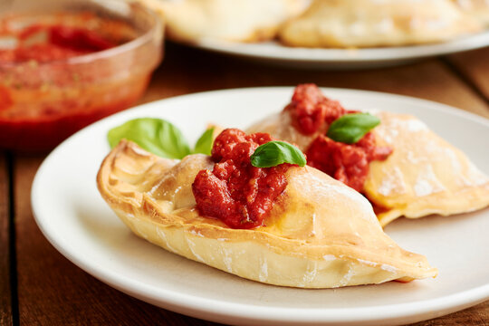 Calzones filled with Multi Veggies and Spicy Tofu