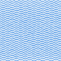 Abstract sea waves seamless vector pattern.