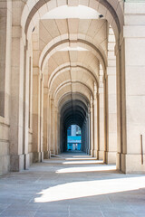 Marble arched corridor