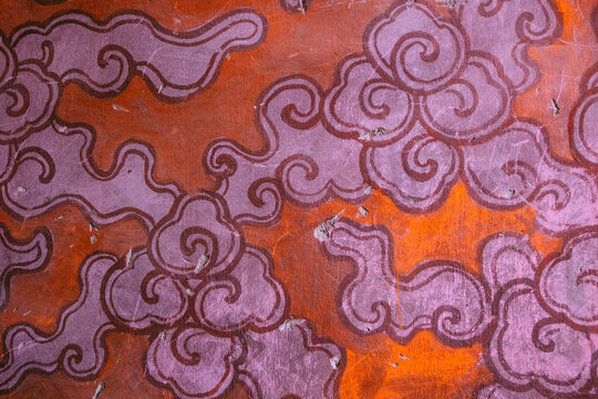 The decorative pattern in the Lama Temple