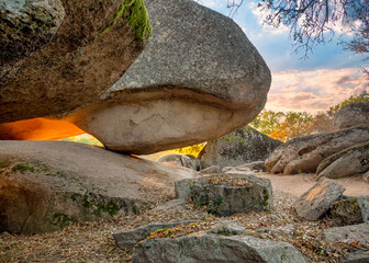 Beglik Tash megaliths - natural rock formation, prehistoric rock sanctuary on the southern Black...