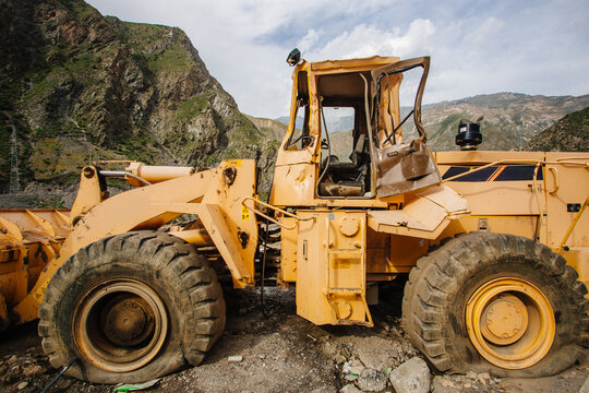 Abandoned bulldozer