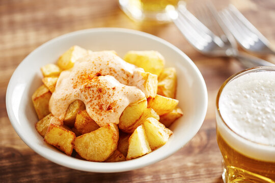 Patatas bravas typical spanish tapa