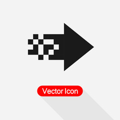 Pixel Arrow Icon Vector Illustration Eps10