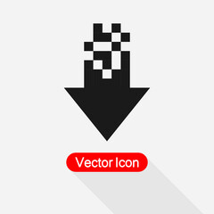 Fototapeta premium Pixel Arrow Icon Vector Illustration Eps10