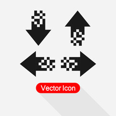 Pixel Arrow Icon Vector Illustration Eps10