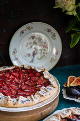 galetts figs and strawberries homemade summer pastries with fruit