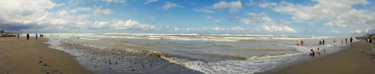 Amazing Panoramic view of the Blue Sea in Iran 