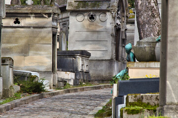 graveyard in the cemetery in paris