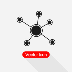 Social Network Single Icon, Global Technology Icon, Social Network Icon Vector Illustration Eps10