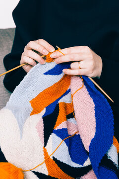 Knitting something colourful