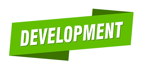 development banner template. ribbon label sign. sticker