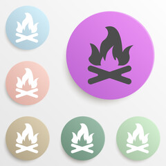 Fototapeta na wymiar bonfire badge color set. Simple glyph, flat vector of web icons for ui and ux, website or mobile application