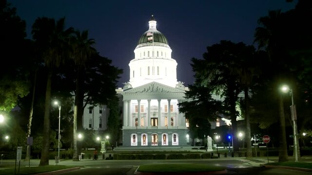 Sacramento Capitol Building during nighttime