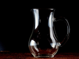 Empty glass jug