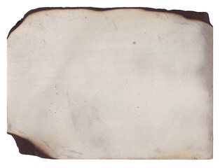 Old vintage texture retro paper with burned edges, stains and scratches background
