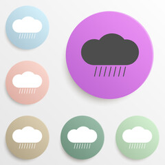 a sign of rain badge color set. Simple glyph, flat vector of web icons for ui and ux, website or mobile application