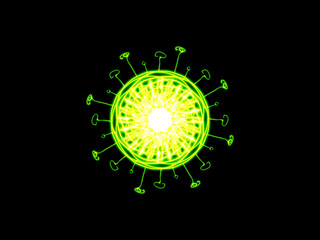 green abstract background corona virus covid