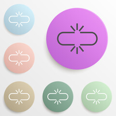 union symbol badge color set. Simple glyph, flat vector of web icons for ui and ux, website or mobile application