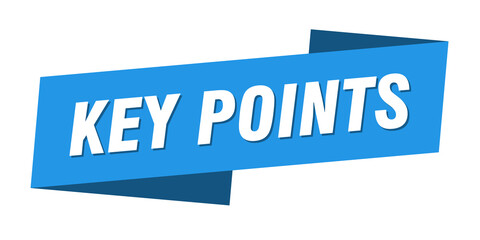 key points banner template. ribbon label sign. sticker