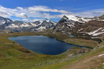 Lovely lakes nestled in the Gran Paradiso National Park.
